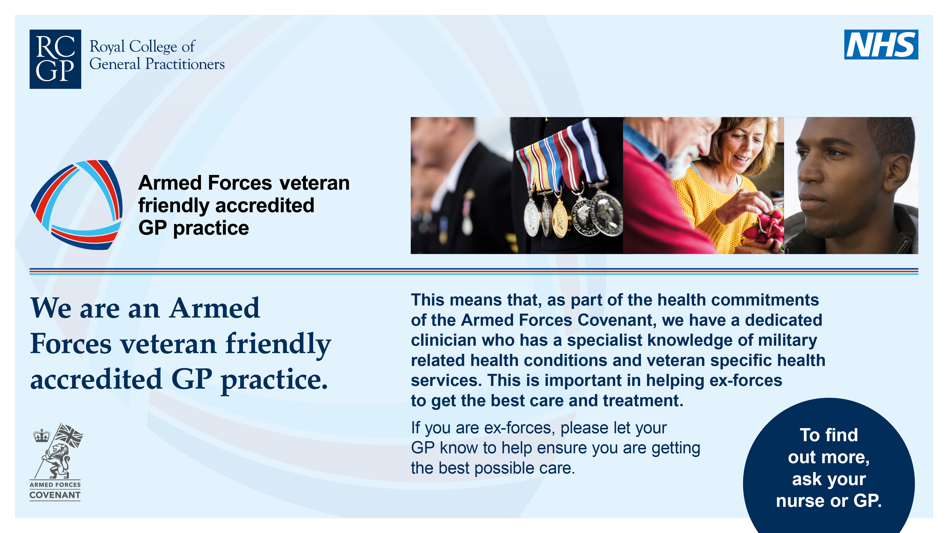 Armed Forces Veteran Accredited GP Practice